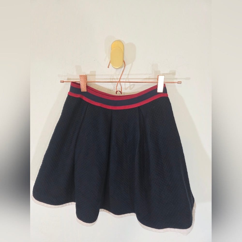 Monnalisa Academia Preppy Scholar Navy Skirt Girls Size 10